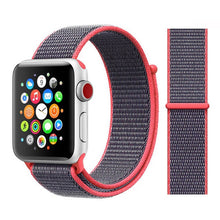 Load image into Gallery viewer, Nylon Sport Loop Soft Strap for Apple Watch 4/3/2/1 Breathable Replacement Watchbands For Apple Watch Band 38mm/40mm/42 mm/44 mm