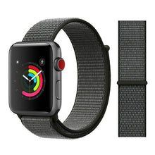 Load image into Gallery viewer, Nylon Sport Loop Soft Strap for Apple Watch 4/3/2/1 Breathable Replacement Watchbands For Apple Watch Band 38mm/40mm/42 mm/44 mm