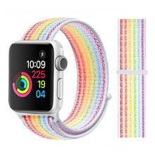 Load image into Gallery viewer, Nylon Sport Loop Soft Strap for Apple Watch 4/3/2/1 Breathable Replacement Watchbands For Apple Watch Band 38mm/40mm/42 mm/44 mm