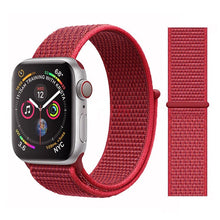 Load image into Gallery viewer, Nylon Sport Loop Soft Strap for Apple Watch 4/3/2/1 Breathable Replacement Watchbands For Apple Watch Band 38mm/40mm/42 mm/44 mm