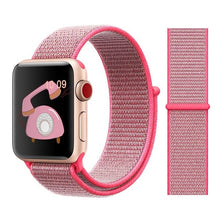 Load image into Gallery viewer, Nylon Sport Loop Soft Strap for Apple Watch 4/3/2/1 Breathable Replacement Watchbands For Apple Watch Band 38mm/40mm/42 mm/44 mm